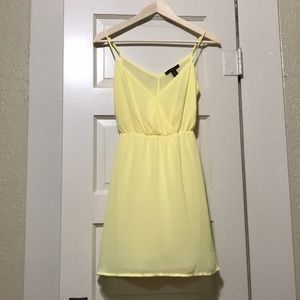 Yellow mini dress